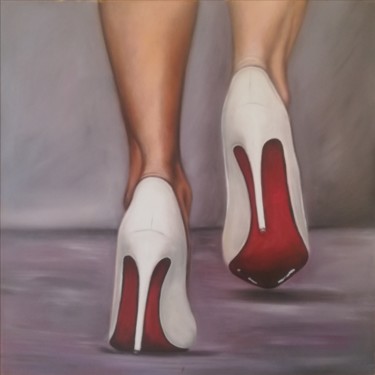 Painting titled "Heels" by Nela Radomirovic, Original Artwork, Oil