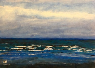 Peinture intitulée "L’ocean" par Richard Nichanian, Œuvre d'art originale