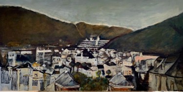 Pittura intitolato "Une ville, nulle pa…" da Richard Nichanian, Opera d'arte originale, Acrilico