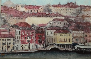 Painting titled "Une Venise" by Richard Nichanian, Original Artwork, Oil