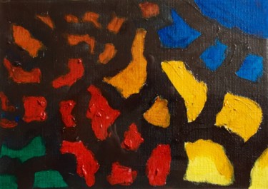 Painting titled "Composition 3/1" by Richard Nichanian, Original Artwork, Oil