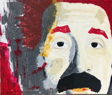 Malerei mit dem Titel "Einstein" von Imanuel Van Burg, Original-Kunstwerk, Acryl