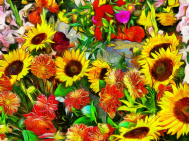 Photography titled "Summer flowers - fl…" by R.W.Born, Original Artwork, Manipulated Photography