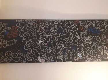 Painting titled "Corail" by Sh, Original Artwork, Spray paint