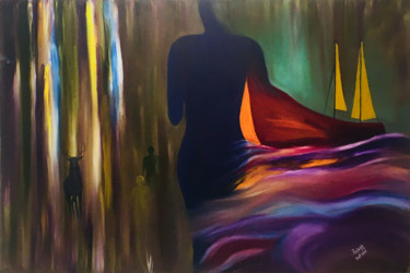 Painting titled "World of Vision" by Rajesh Sharma, Original Artwork, Oil