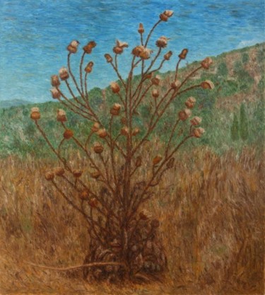 Painting titled "Thorn 3" by Raanan Spiro, Original Artwork, Oil