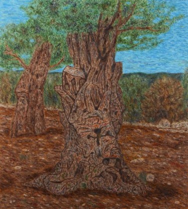 Painting titled "Tree 3" by Raanan Spiro, Original Artwork