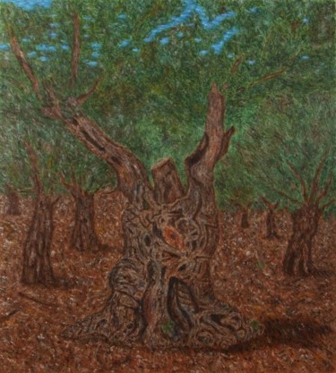 Painting titled "Tree 5" by Raanan Spiro, Original Artwork