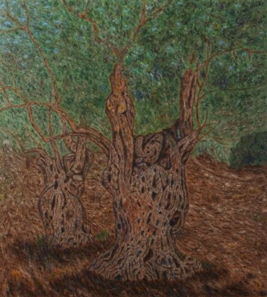 Painting titled "Tree 6" by Raanan Spiro, Original Artwork