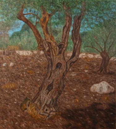 Painting titled "Tree 8" by Raanan Spiro, Original Artwork