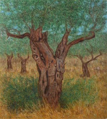 Painting titled "Tree 10" by Raanan Spiro, Original Artwork