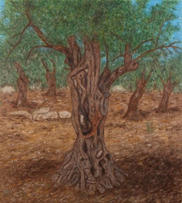 Painting titled "Tree 12" by Raanan Spiro, Original Artwork