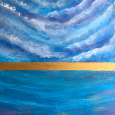 Painting titled "The Misty Sky Paint…" by Rabiya Riffat, Original Artwork, Acrylic