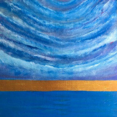 Schilderij getiteld "The Calm Sky" door Rabiya Riffat, Origineel Kunstwerk, Acryl