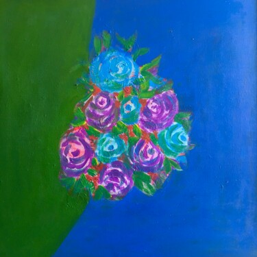 绘画 标题为“The Floral Bouquet” 由Rabiya Riffat, 原创艺术品, 丙烯