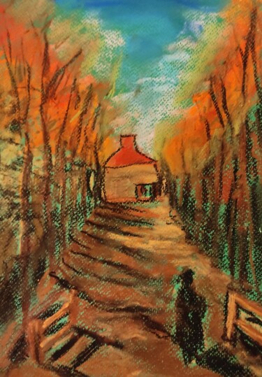 Tekening getiteld "Van Gogh: The Autum…" door Rabraj Saimy, Origineel Kunstwerk, Pastel