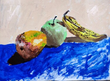 Schilderij getiteld "Des Fruits" door Rabraj Saimy, Origineel Kunstwerk, Acryl