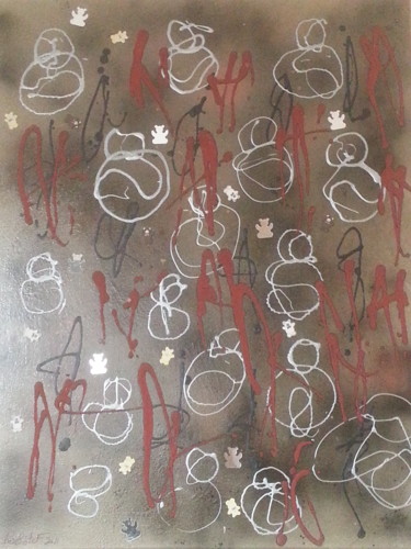 Картина под названием "Nounour's Year NahN…" - Rbio, Подлинное произведение искусства, Акрил