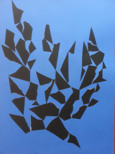 Pintura titulada "night-bird-of-blue-…" por Rbio, Obra de arte original, Otro