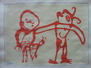 Картина под названием "The martyred child.…" - Rbio, Подлинное произведение искусства, Акрил