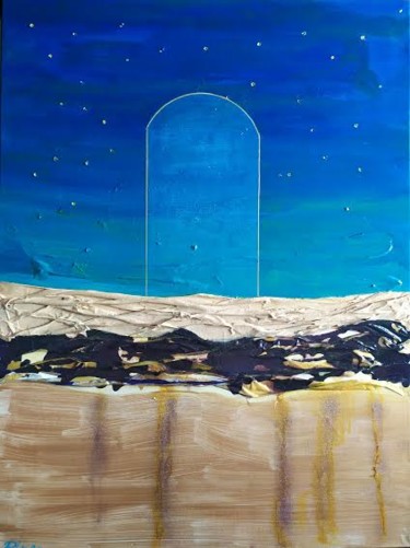 Pintura intitulada "La porte astrale" por Rbio, Obras de arte originais, Acrílico