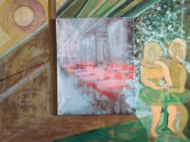 Peinture intitulée "Dans le vacarme eni…" par Rbio, Œuvre d'art originale, Acrylique Monté sur Châssis en bois