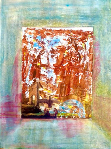 Pittura intitolato "Esquisse de l écrou…" da Rbio, Opera d'arte originale, Acrilico