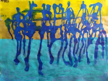 Картина под названием "Ronde des esprits c…" - Rbio, Подлинное произведение искусства, Акрил