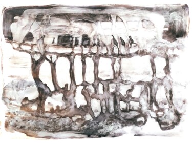 Peinture intitulée "La grande caverne p…" par Rbio, Œuvre d'art originale, Acrylique