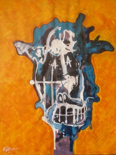 Painting titled "Mad Mule with cow s…" by Rbio, Original Artwork, Acrylic