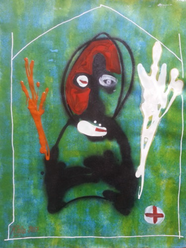 Malerei mit dem Titel "Preacher one : The…" von Rbio, Original-Kunstwerk, Acryl