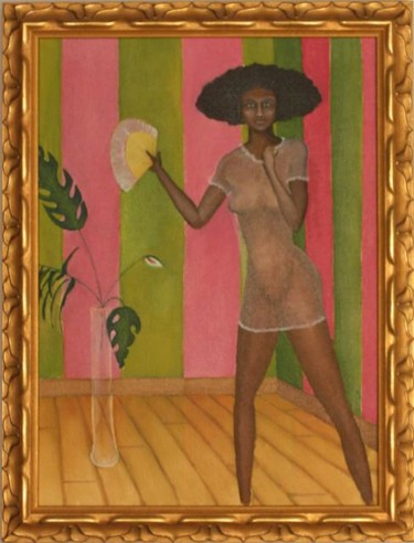 Pintura titulada "femme noire" por Xavier Raby, Obra de arte original