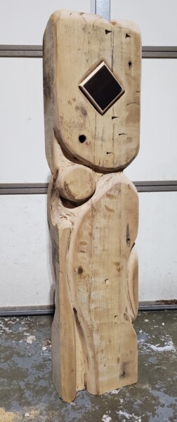 Скульптура под названием "S3" - Raca, Подлинное произведение искусства, Дерево