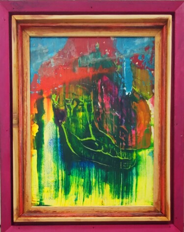 Картина под названием "#109" - Raca, Подлинное произведение искусства, Акрил Установлен на Деревянная панель