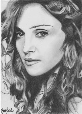 Dessin intitulée "Madonna" par Rachel Blairy, Œuvre d'art originale