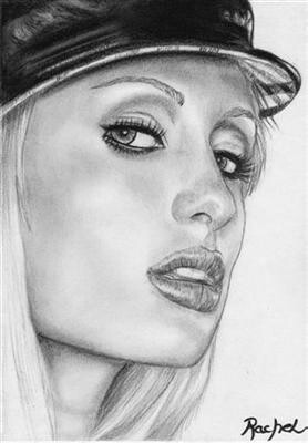 Dessin intitulée "Paris Hilton" par Rachel Blairy, Œuvre d'art originale