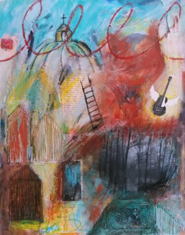 Je cherche V Peinture intitulée "Je cherche V" par Rachel Filiatrault, Œuvre d'art originale, Acrylique