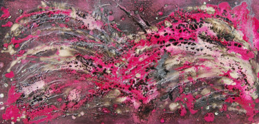 Painting titled "Magenta Cascade" by Rachel Mccullock, Original Artwork, Other