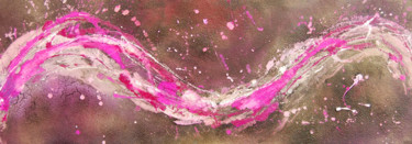 Painting titled "argentum wave 9" by Rachel Mccullock, Original Artwork, Acrylic