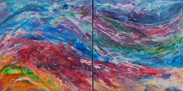 Painting titled "tropical wave 2" by Rachel Mccullock, Original Artwork, Other