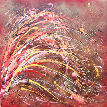 Peinture intitulée "neptune's coral" par Rachel Mccullock, Œuvre d'art originale, Acrylique