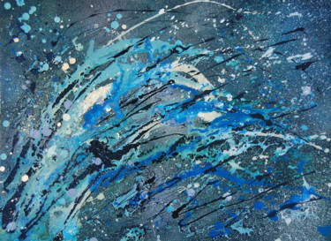 Peinture intitulée "neptune's-odyssey 9" par Rachel Mccullock, Œuvre d'art originale, Bombe aérosol