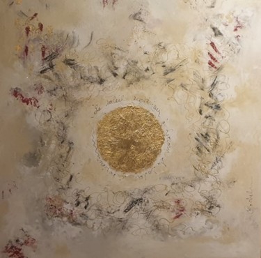 Malerei mit dem Titel "SOLEIL" von Rachel Saturnin Eparvier, Original-Kunstwerk, Acryl
