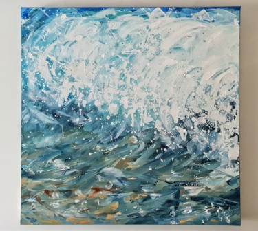 Painting titled "Waves" by Rachele Tofanelli, Original Artwork, Acrylic