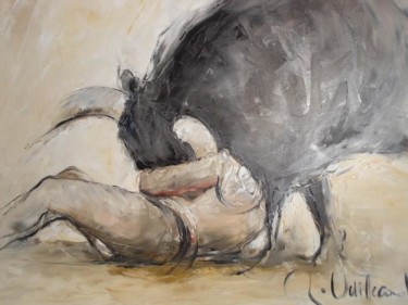 Peinture intitulée "OCRE LA TERRE" par Vuillecard-Arcé, Œuvre d'art originale, Huile