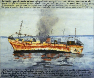 Malarstwo zatytułowany „bateau.jpg” autorstwa Rachida Bey, Oryginalna praca, Olej