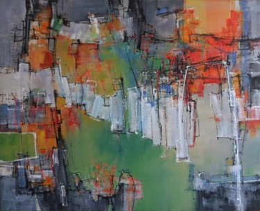 Fence Painting titled "Fence" by Martin Racko, Original Art, Acrylic