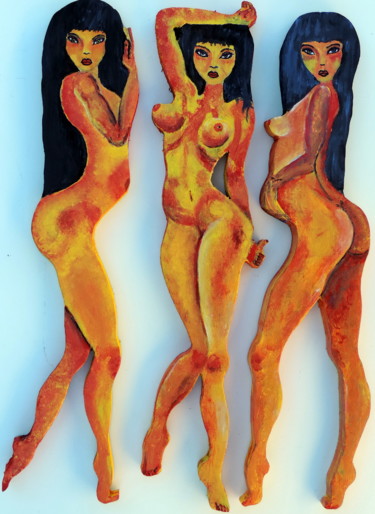Peinture intitulée "les-dmoizelle-de-ma…" par Jfg, Œuvre d'art originale