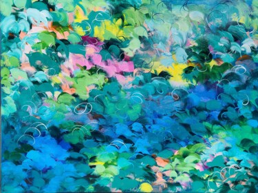 Painting titled "Down a Soothing Path" by Racquel Miller, Original Artwork, Acrylic