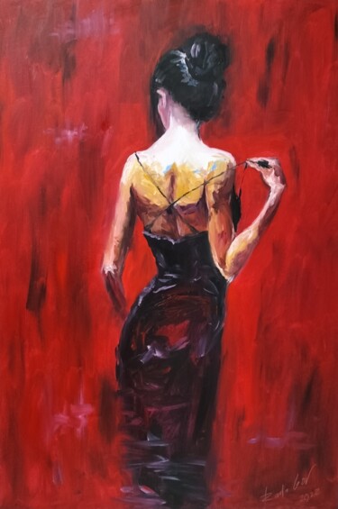 Painting titled ""Dance in the Red R…" by Rada Gor, Original Artwork, Oil